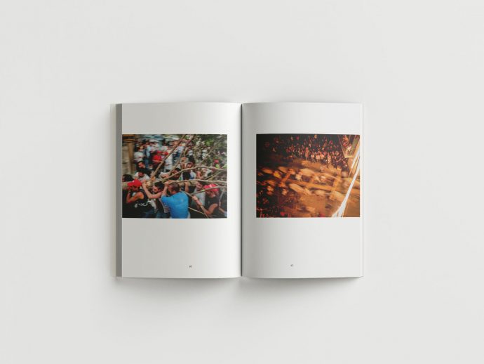 A spread of the book Sonic Ethnography by Lorenzo Ferrarini and Nicola Scaldaferri, showing two photographs